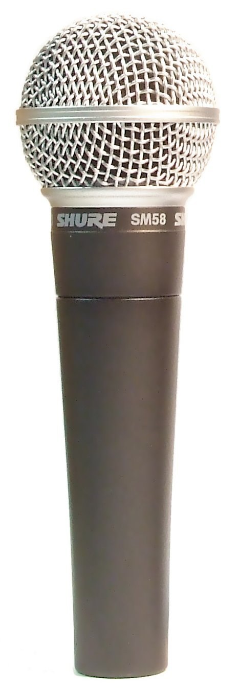 Shure SM58 microphone with spherical grille