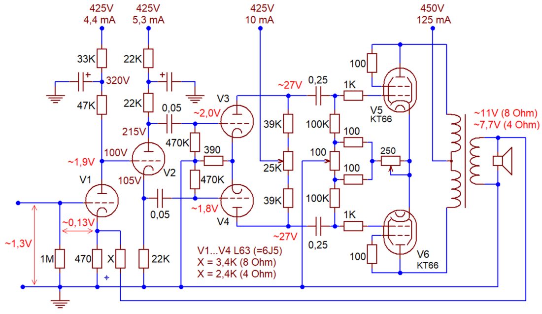 The original Williamson amplifier schematic (1947)