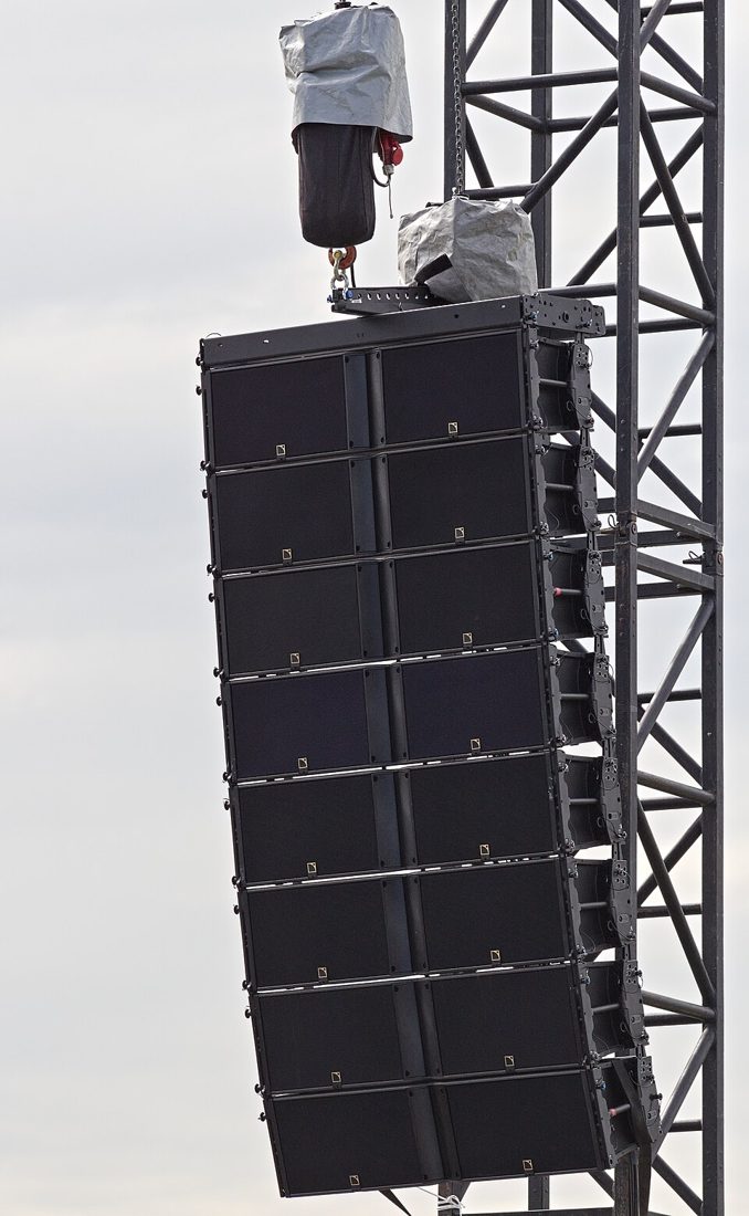 L-Acoustics K2 array flown at the Letfest show, Crimean Embankment