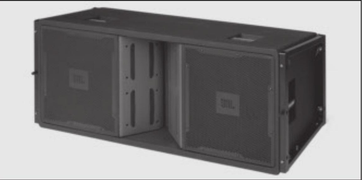JBL VerTec VT4889 three-way line array element, front three-quarter view